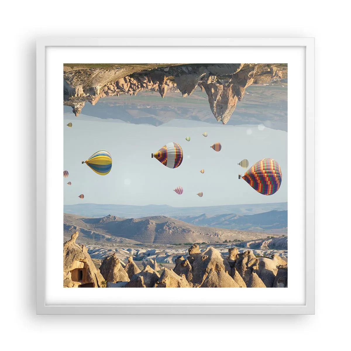 Affisch i vit ram - Här är allt möjligt - 50x50 cm