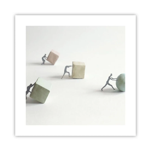 Affisch - Livet leker - 40x40 cm