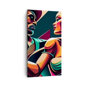 Canvastavla - Bild på duk - I hjärtats rytm - 45x80 cm