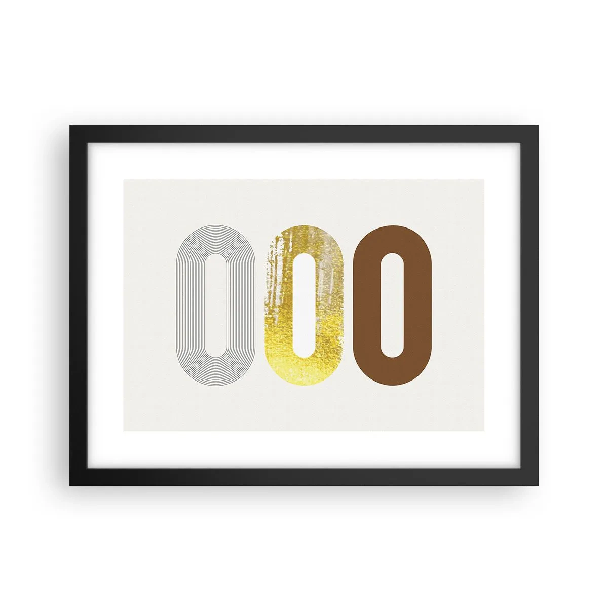 Affisch i svart ram - Ooo! - 40x30 cm