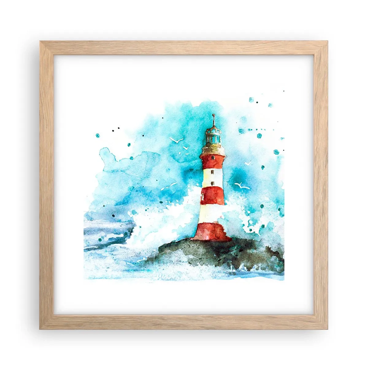 Affisch i ram av ljusek - Elementens enhet - 30x30 cm