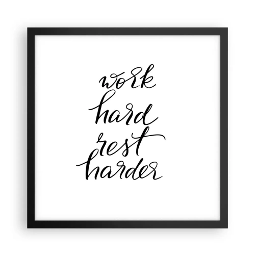 Affisch i svart ram - Livsbalans - 40x40 cm