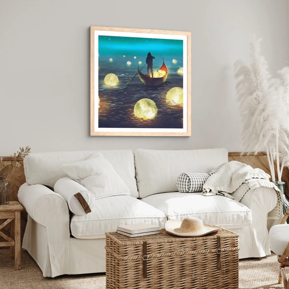 Affisch i ram av ljusek - Saker som filosoferna inte drömt om - 50x50 cm