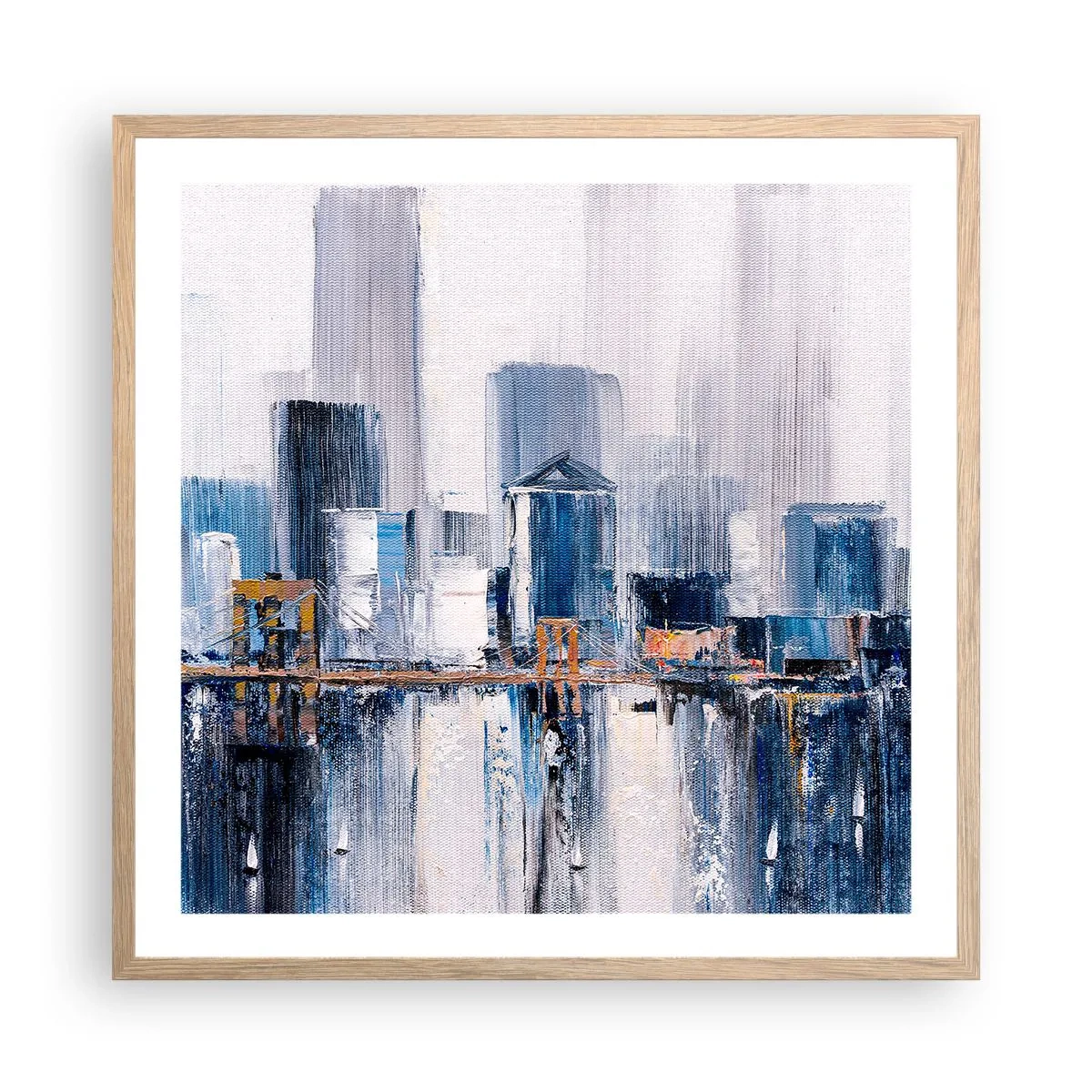 Affisch i ram av ljusek - New York-impression - 60x60 cm