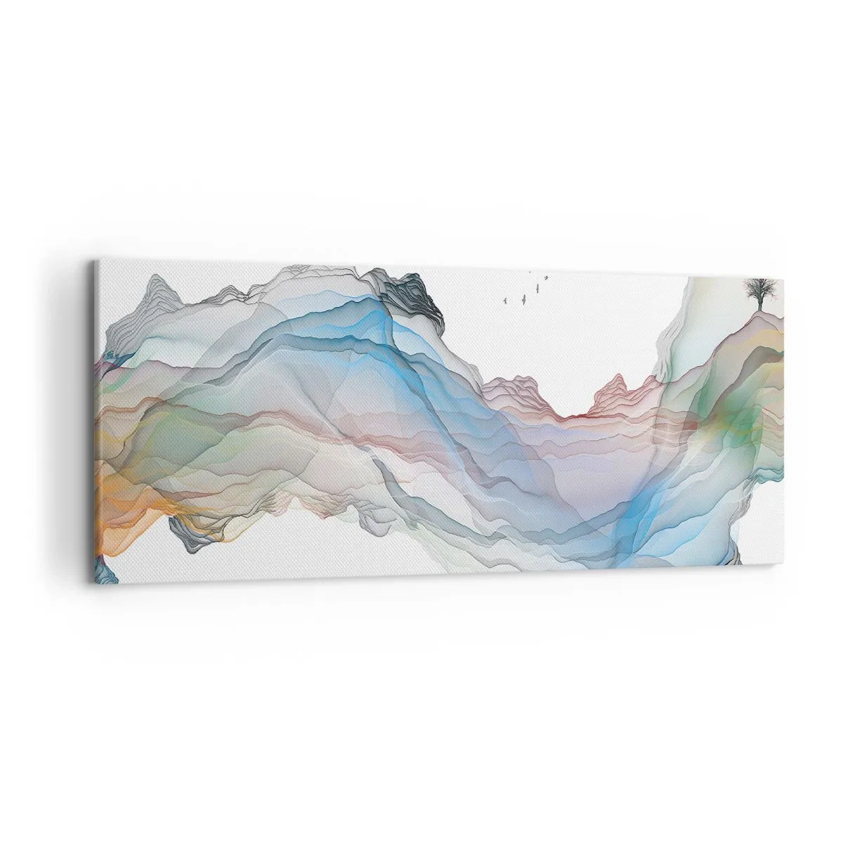Canvastavla - Bild på duk - Mot kristallfjäll - 120x50 cm