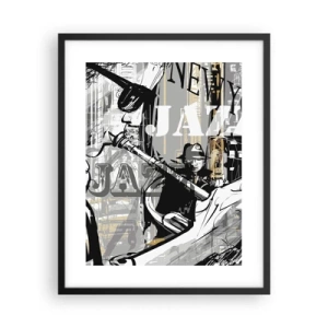 Affisch i svart ram - I New Yorks rytm - 40x50 cm