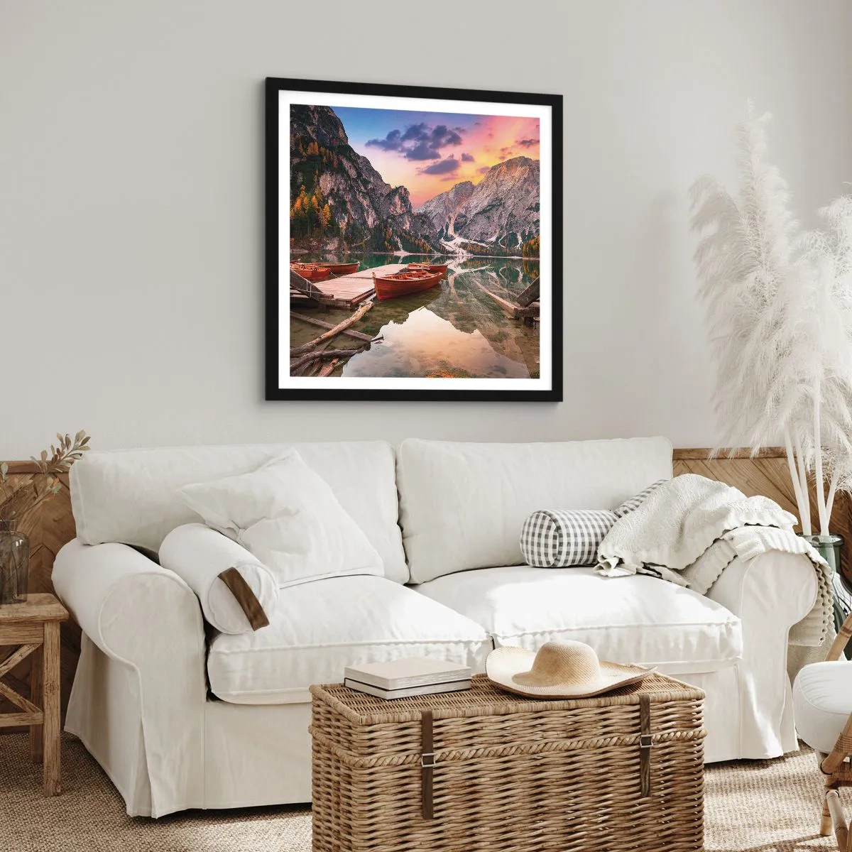 Affisch i svart ram - Dagens löfte - 60x60 cm