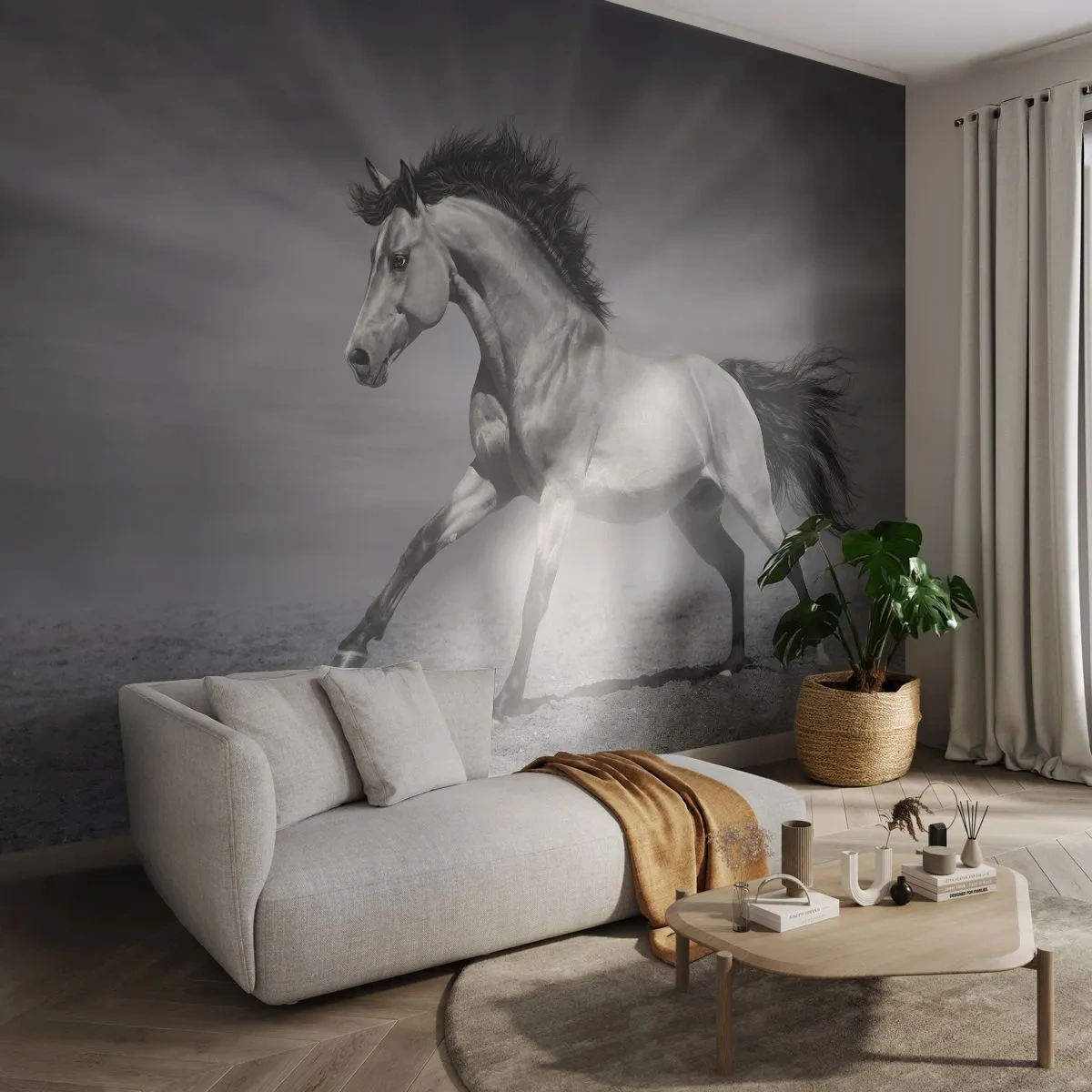 Självhäftande Fototapet Deluxe Sticker - Född för att förtjusa - Djur, Häst, Natur - 250x175 cm