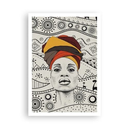 Affisch - Afrikanskt porträtt - 70x100 cm
