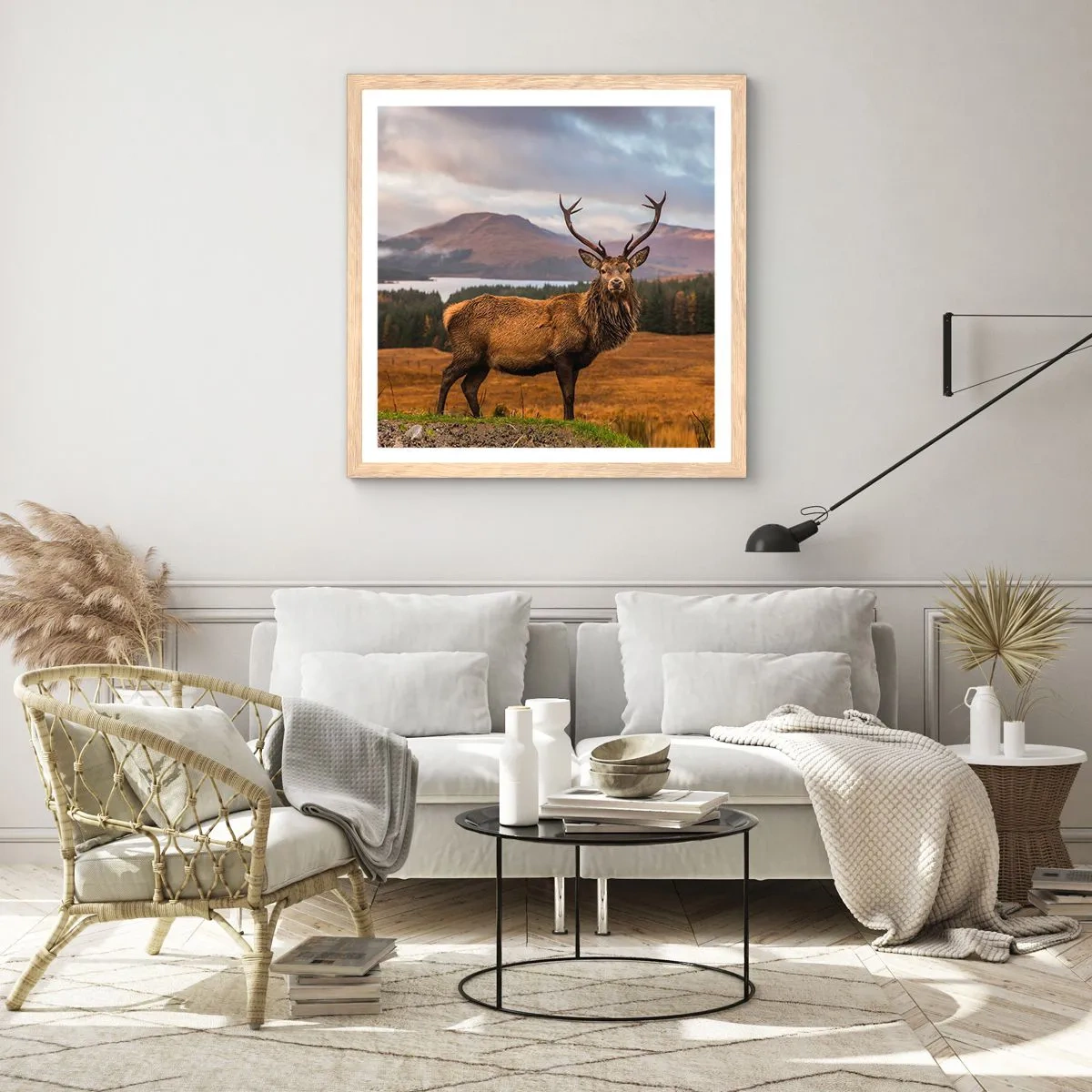 Affisch i ram av ljusek - Naturens majestät - 60x60 cm