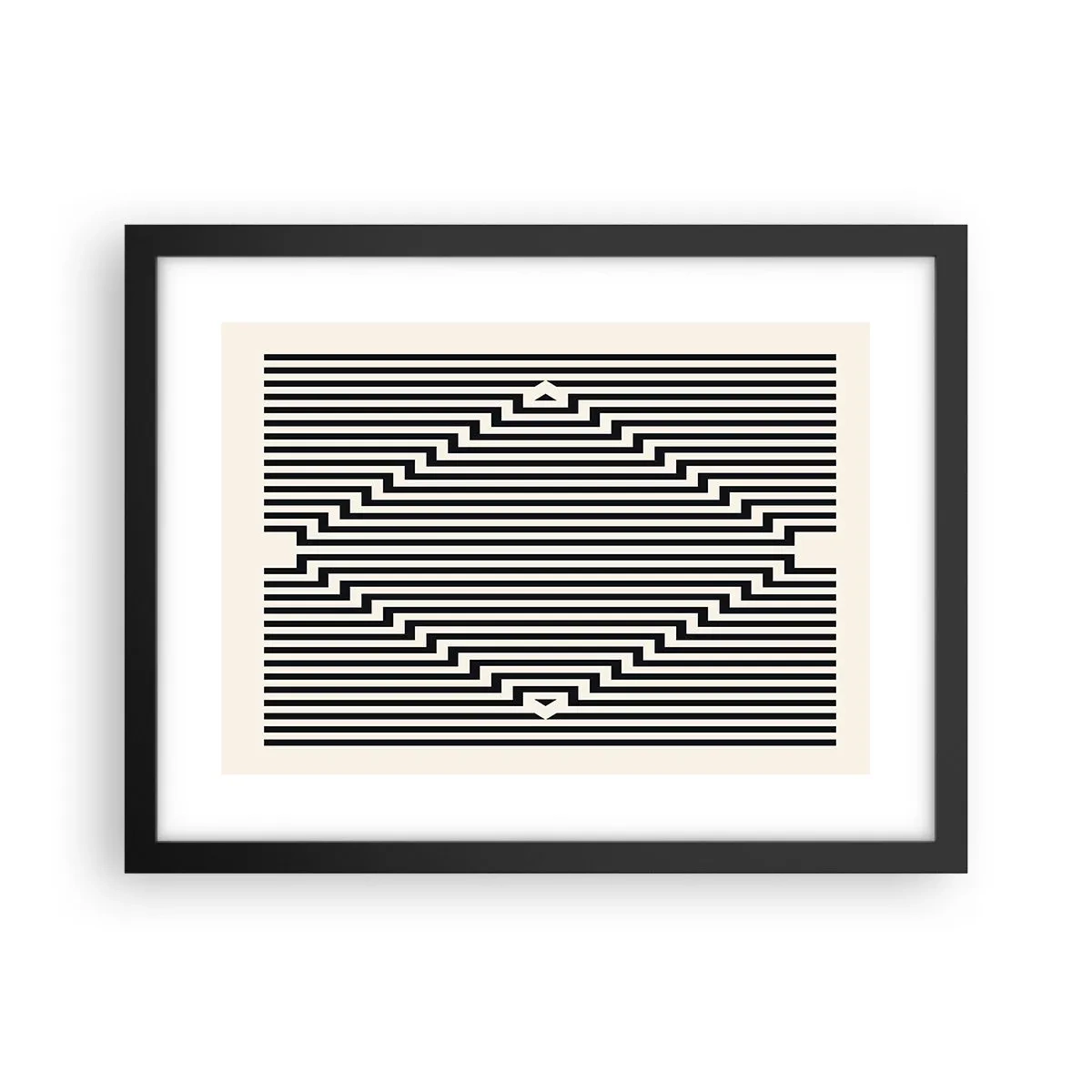 Affisch i svart ram - Geometrisk illusion - 40x30 cm