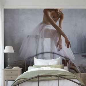 Fototapet Premium Canvas - Innan rampljuset tänds - Ballerina, Balett, Dansa - 450x315 cm