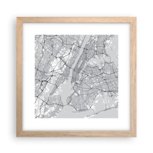 Affisch i ram av ljusek - Metropolens anatomi - 30x30 cm