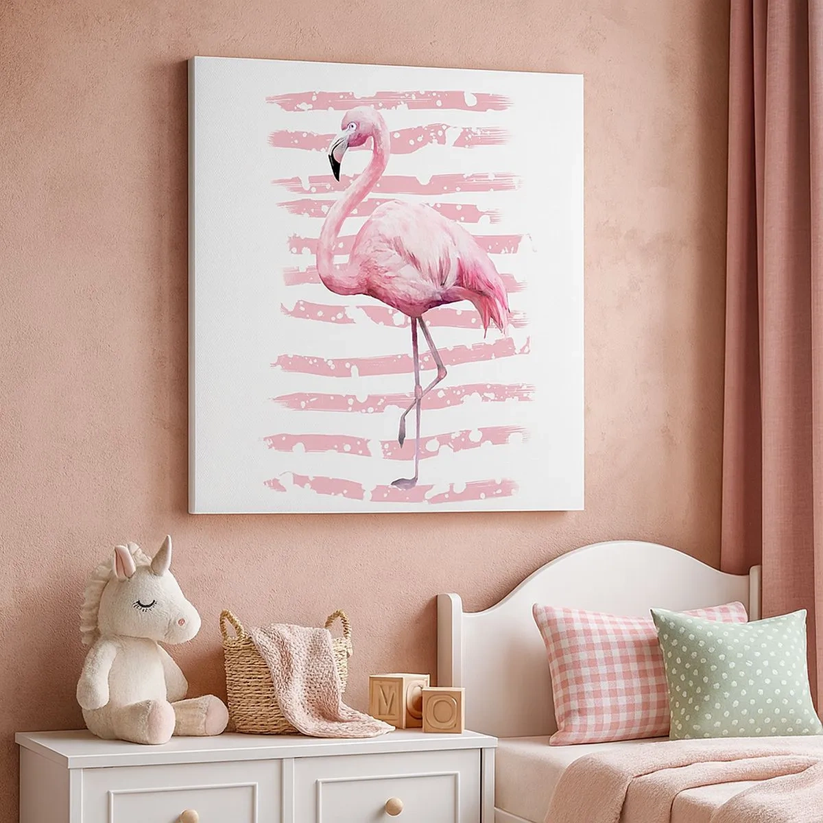 Canvastavla - Bild på duk - Med värdighet trots i rosa färg - 30x30 cm