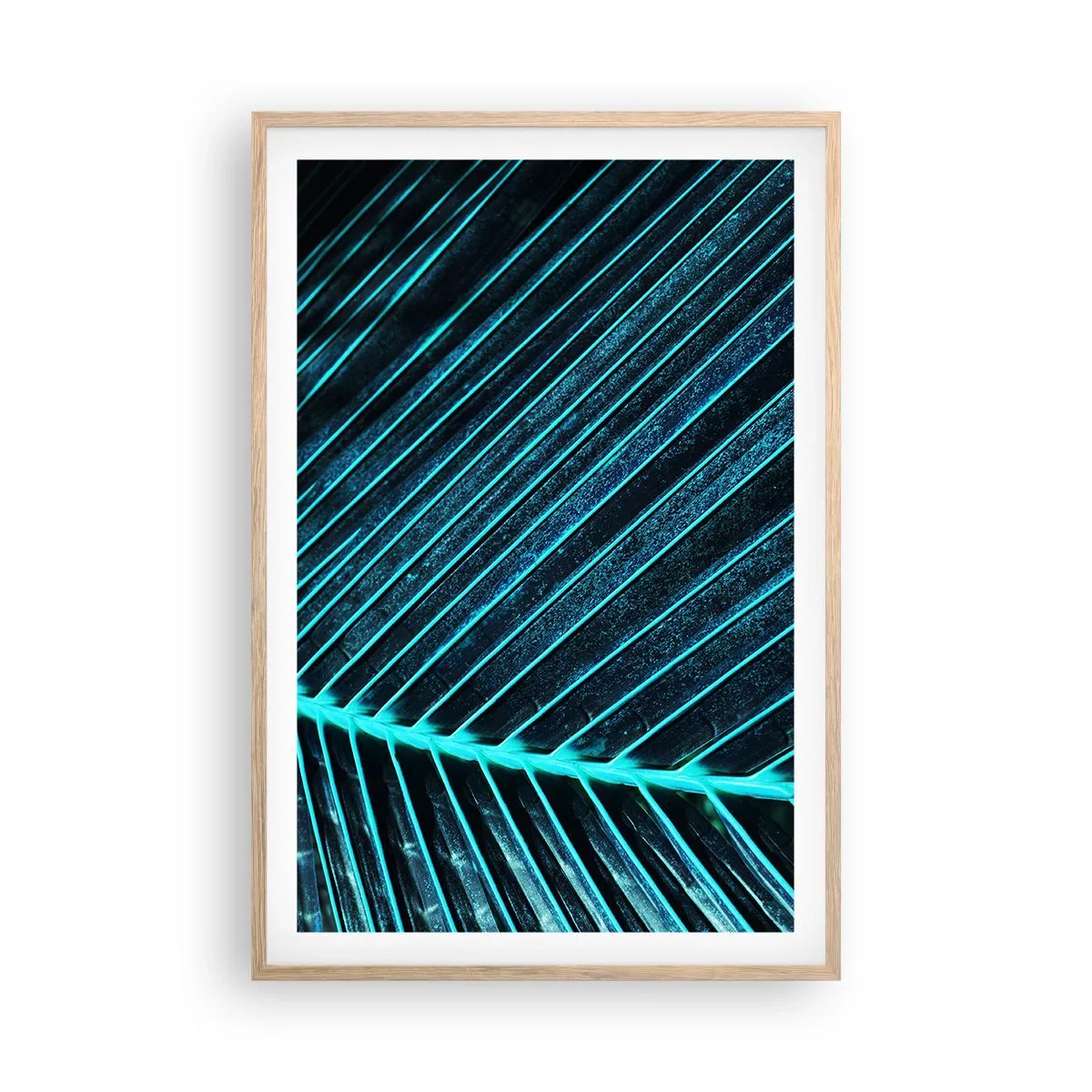 Affisch i ram av ljusek - Grön textur - 61x91 cm