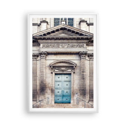 Affisch i vit ram - Porten till andens värld - 70x100 cm