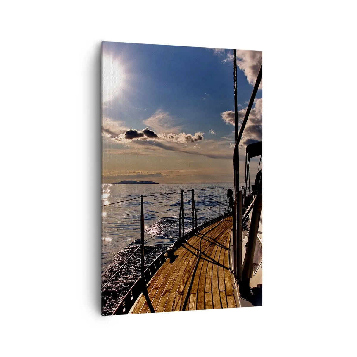 Canvastavla - Bild på duk - Under seglen mot solen - 80x120 cm