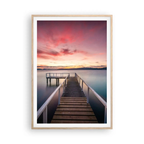 Affisch i ram av ljusek - Kvällens milda låga - 70x100 cm