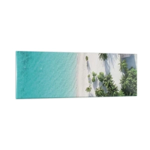 Glastavla - Bild på glas - Semester i paradiset - 90x30 cm