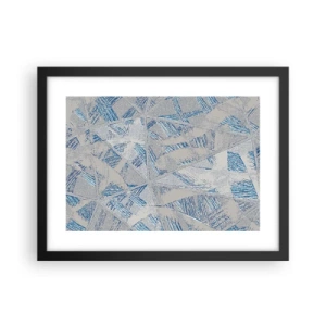 Affisch i svart ram - I en gråblå labyrint - 40x30 cm
