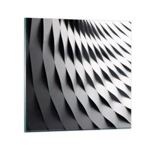 Glastavla - Bild på glas - På vågornas yta - 30x30 cm