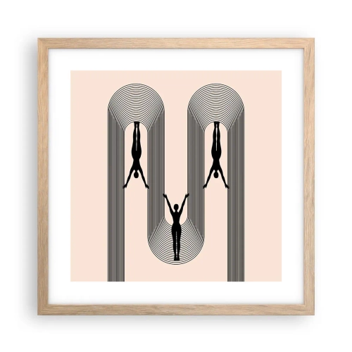 Affisch i ram av ljusek - Upp och ner - 40x40 cm