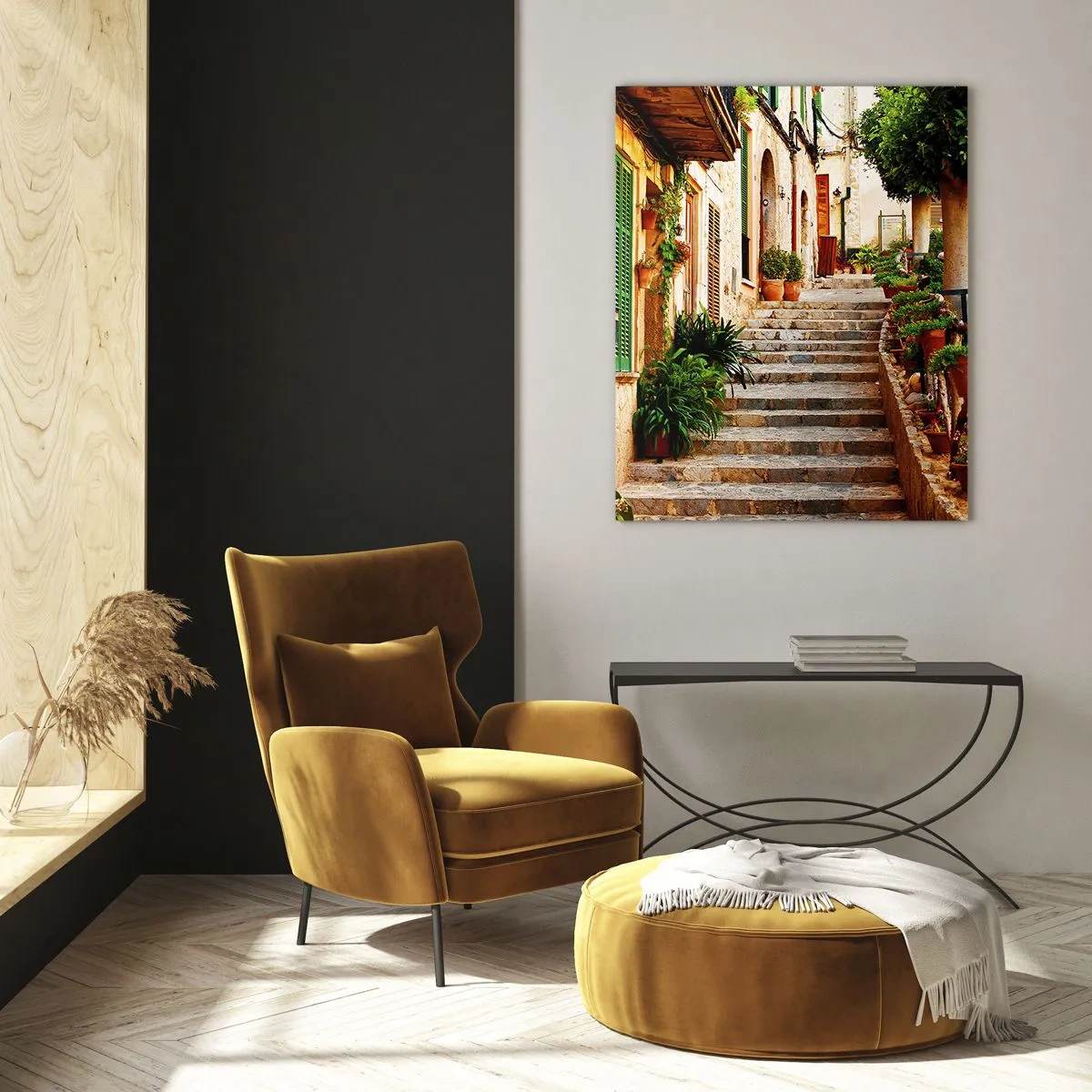 Glastavla - Bild på glas - Magin av en spansk semester - 80x120 cm