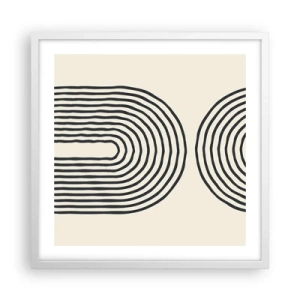 Affisch i vit ram - Om en stund... - 50x50 cm