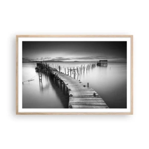 Affisch i ram av ljusek - Den glömda strandens ro - 91x61 cm