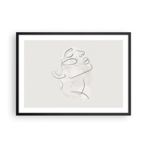 Affisch i svart ram - Drömmens kontur - 70x50 cm