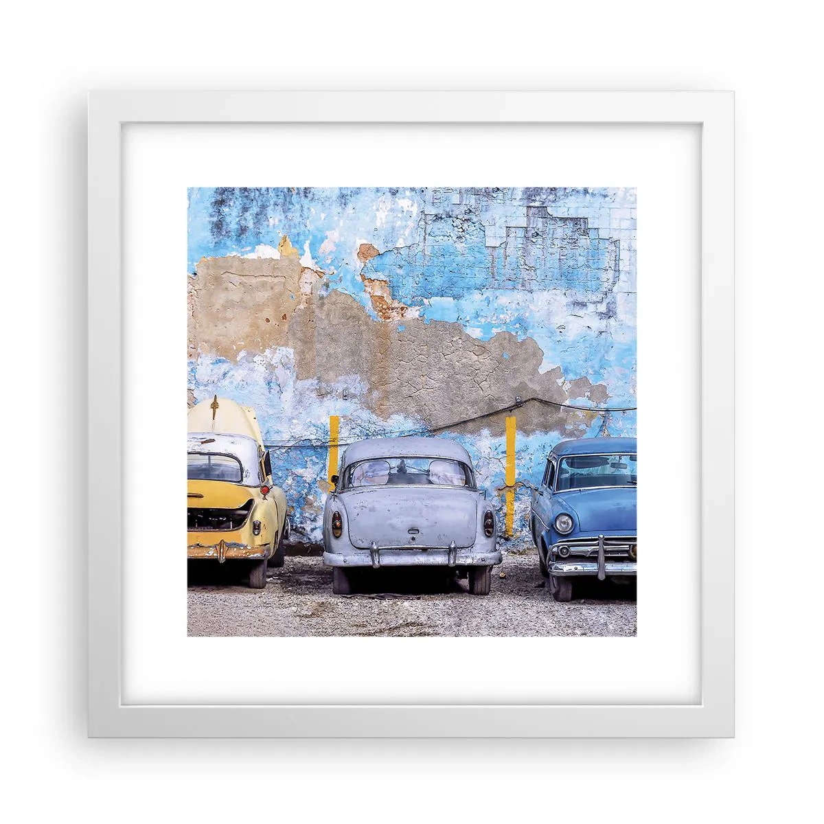 Affisch i vit ram - Veteranmöte - 30x30 cm