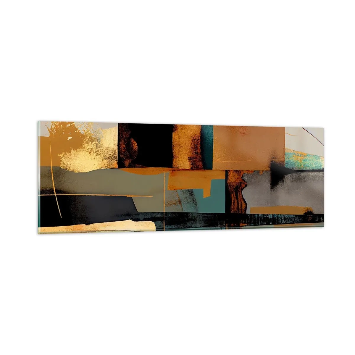 Glastavla - Bild på glas - Abstraktion - ljus och skugga - 90x30 cm