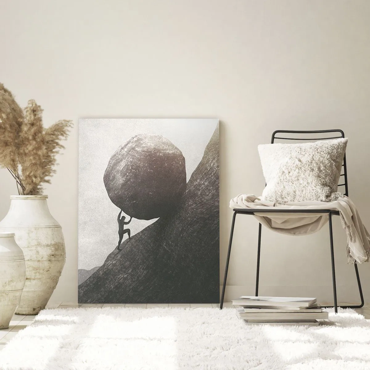 Glastavla - Bild på glas - Jag tror i strid mot hoppet - 50x70 cm