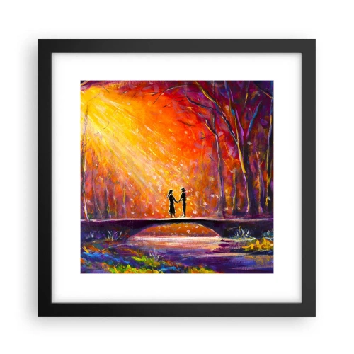 Affisch i svart ram - Himlen älskar också dem - 30x30 cm