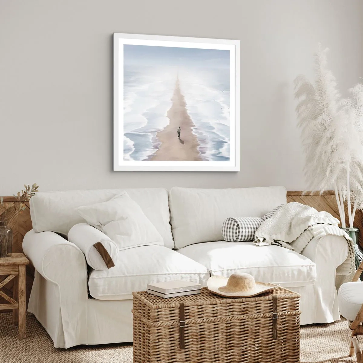 Affisch i vit ram - Ljus framtid - 30x30 cm