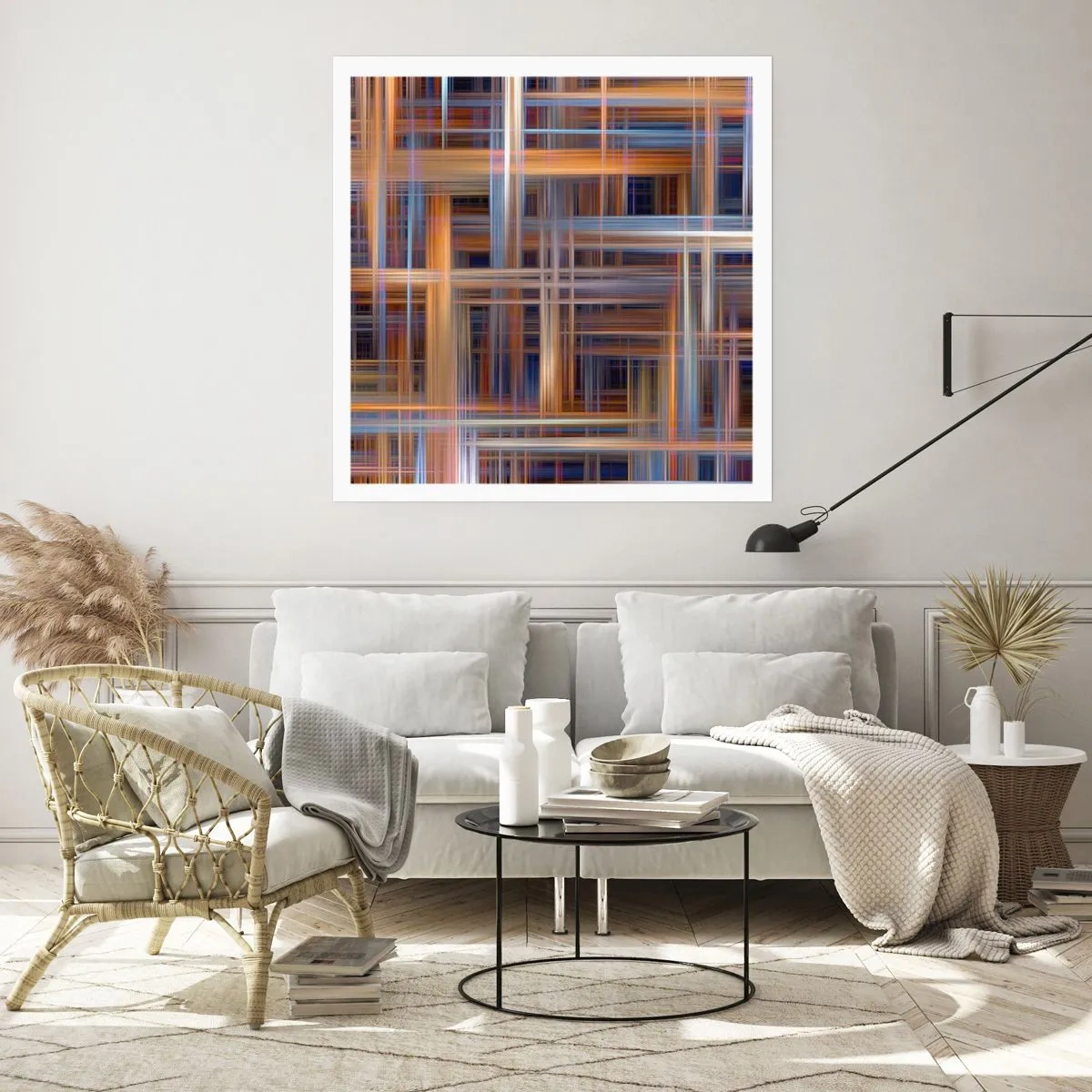 Affisch - Vävd av ljus - 60x60 cm