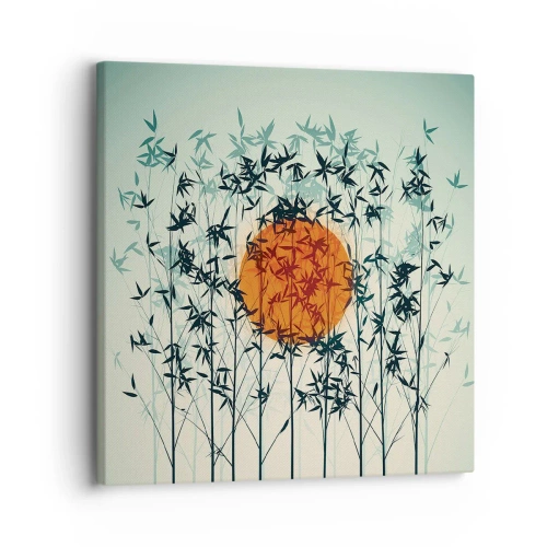 Canvastavla - Bild på duk - Japansk sol - 30x30 cm