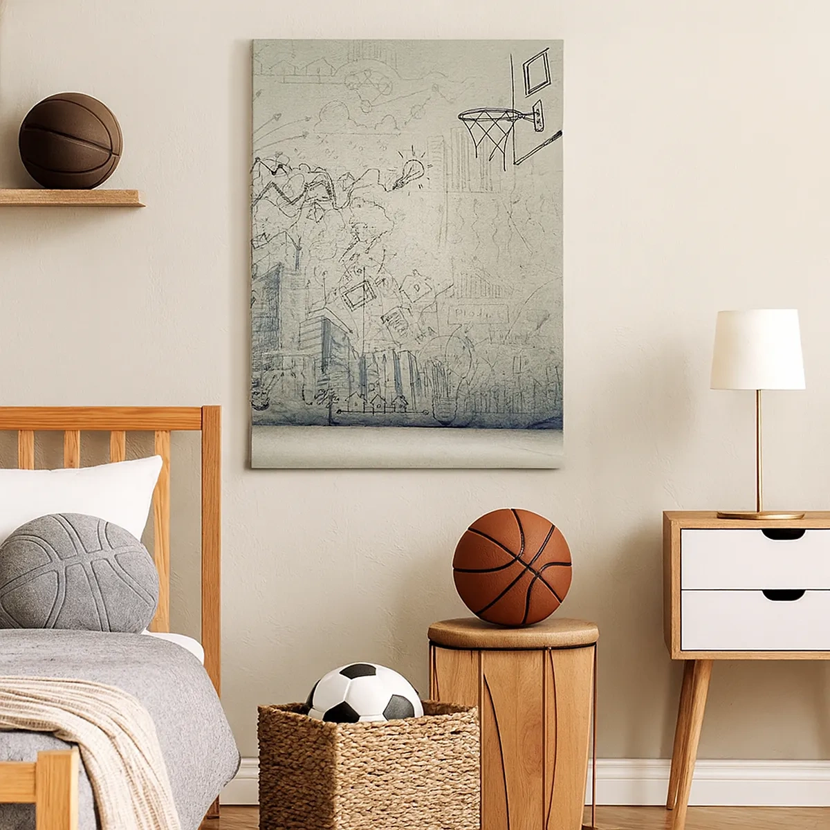 Canvastavla - Bild på duk - Mitt underbara stadsliv - 50x70 cm