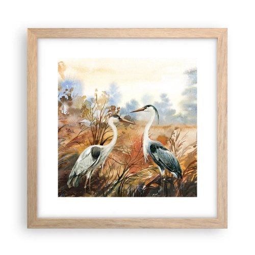 Affisch i ram av ljusek - Vart ska vi på hösten? - 30x30 cm