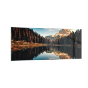 Glastavla - Bild på glas - Dubbelt landskap - 100x40 cm