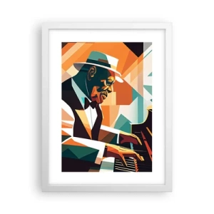Affisch i vit ram - Allt som är jazz - 30x40 cm