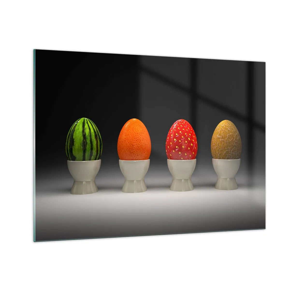 Glastavla - Bild på glas - Fruktfrukost - 100x70 cm