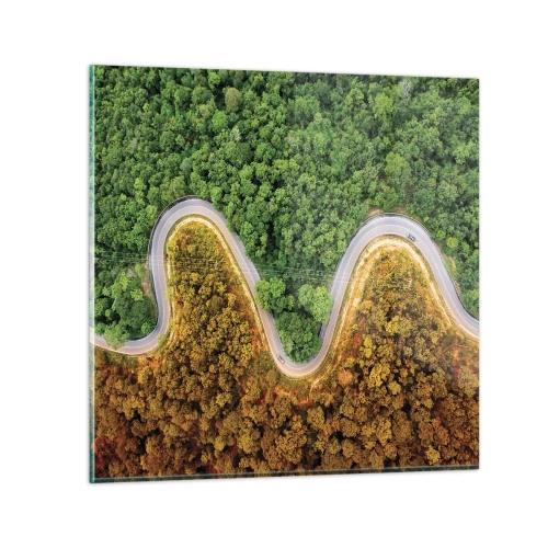Glastavla - Bild på glas - Gränser och genombrott - 70x70 cm