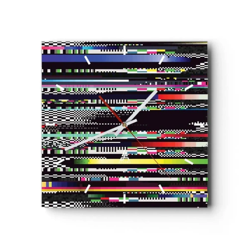 Väggklocka - Klocka på glas - Verklighetens kontrollbild - 40x40 cm