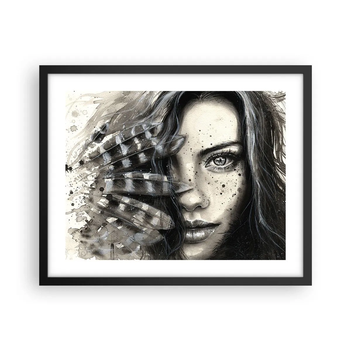 Affisch i svart ram - Vild skönhet - 50x40 cm