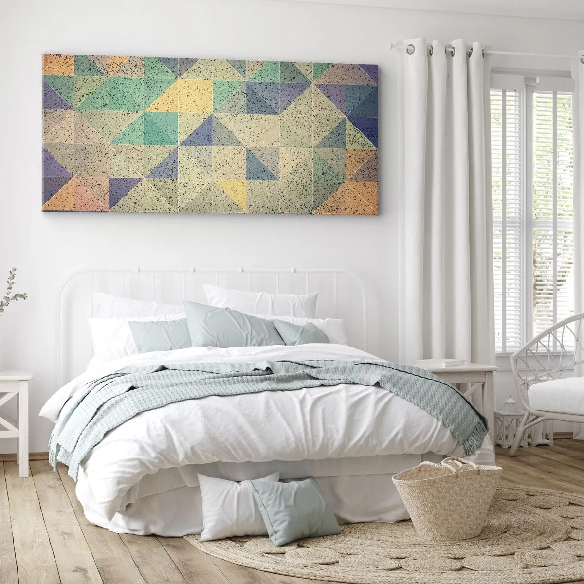 Canvastavla - Bild på duk - Trianglarnas republik - 140x50 cm