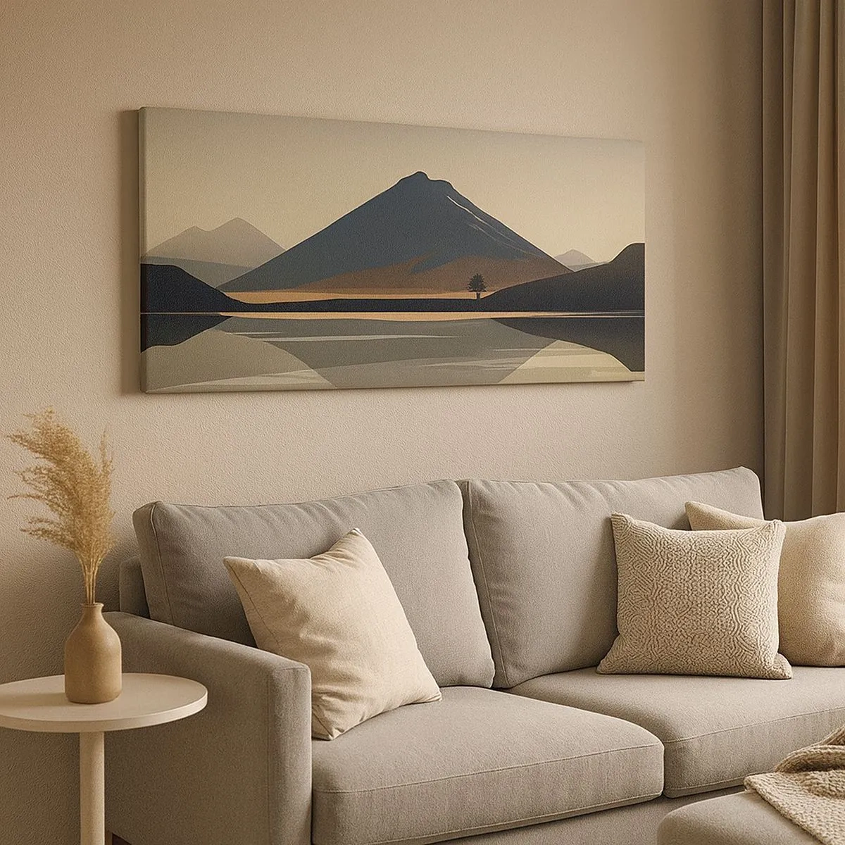 Canvastavla - Bild på duk - Spegelbild - 100x40 cm