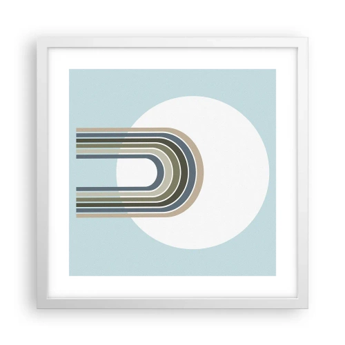 Affisch i vit ram - Ostoppad attraktionskraft - 40x40 cm