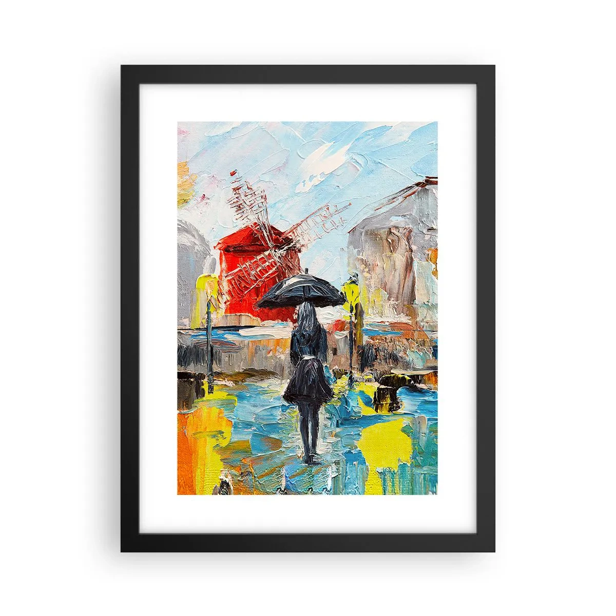 Affisch i svart ram - Parislegender - 30x40 cm