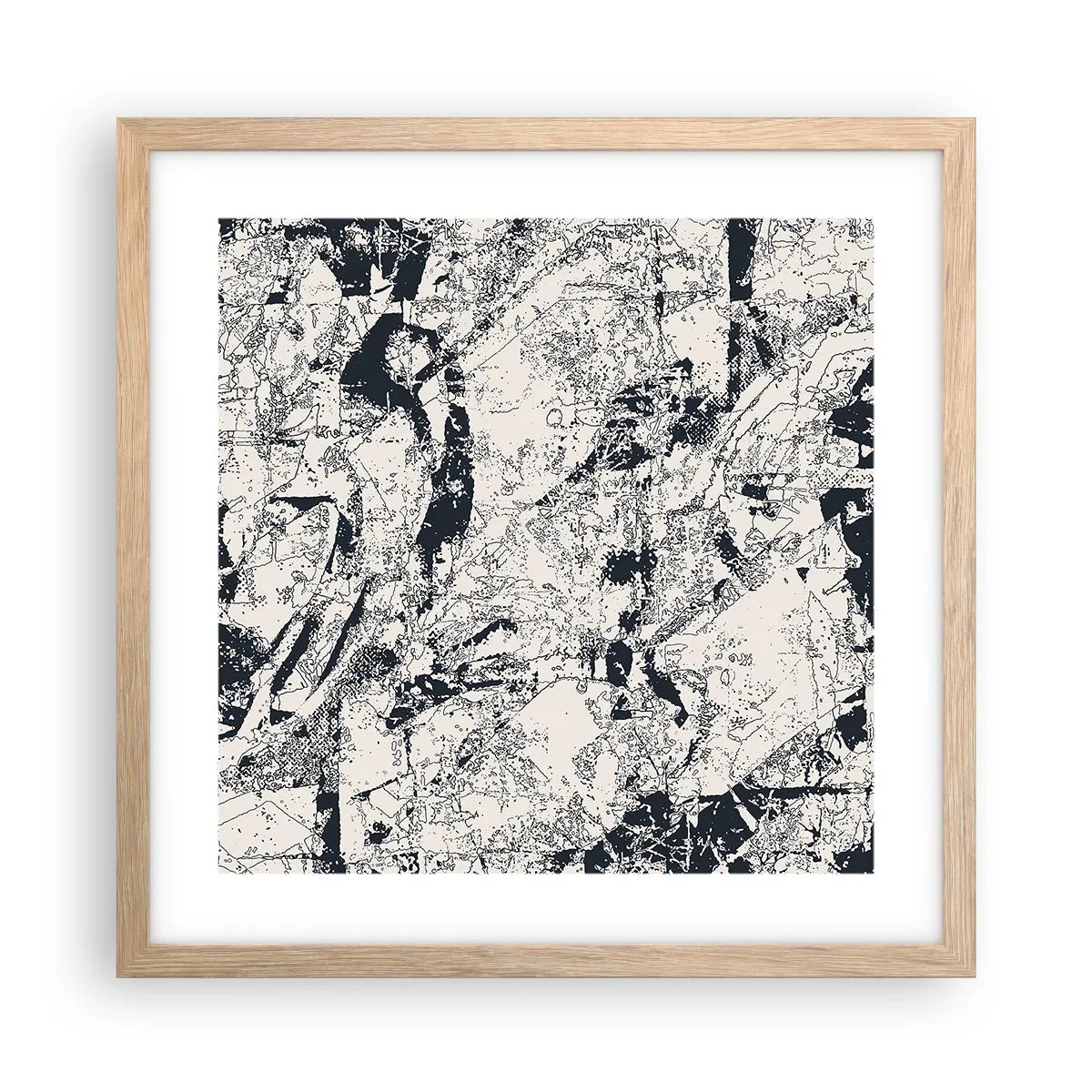 Affisch i ram av ljusek - Motsatsernas interpenetration - 40x40 cm